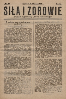 Siła i Zdrowie : dodatek tygodniowy „Słowa Pomorskiego”. 1929, nr 44