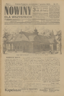 Nowiny dla Wszystkich : dziennik ilustrowany. R.1, 1903, nr 171