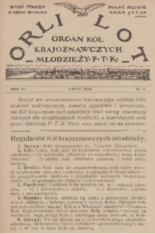 Orli Lot : organ Kół Krajoznawczych Młodzieży P. T. K. R.6, 1925, nr 7