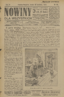 Nowiny dla Wszystkich : dziennik ilustrowany. R.3, 1905, nr 96