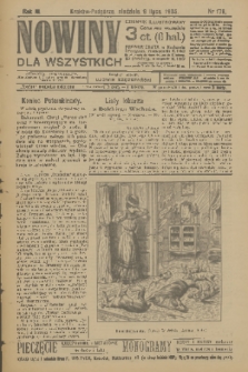 Nowiny dla Wszystkich : dziennik ilustrowany. R.3, 1905, nr 179