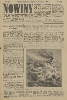 Nowiny dla Wszystkich : dziennik ilustrowany. R.3, 1905, nr 240