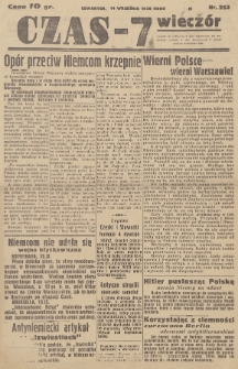 Czas - 7 Wieczór. 1939, nr  253