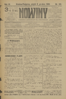 Nowiny : dziennik ilustrowany dla wszystkich. R.3, 1905, nr 331
