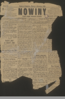 Nowiny : dziennik niezawisły demokratyczny illustrowany. R.6, 1908, nr 2