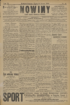 Nowiny : dziennik niezawisły demokratyczny illustrowany. R.6, 1908, nr 43