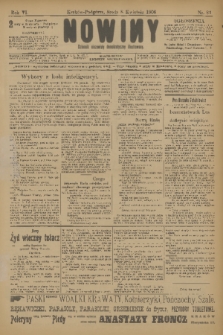 Nowiny : dziennik niezawisły demokratyczny illustrowany. R.6, 1908, nr 83