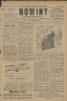 Nowiny : dziennik niezawisły demokratyczny illustrowany. R.6, 1908, nr 103