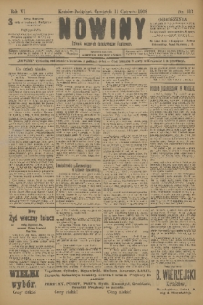 Nowiny : dziennik niezawisły demokratyczny illustrowany. R.6, 1908, nr 133