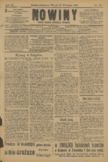 Nowiny : dziennik niezawisły demokratyczny illustrowany. R.6, 1908, nr 217