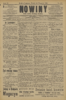 Nowiny : dziennik niezawisły demokratyczny illustrowany. R.6, 1908, nr 223