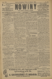 Nowiny : dziennik niezawisły demokratyczny illustrowany. R.7, 1909, nr 34