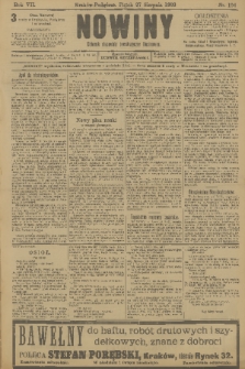 Nowiny : dziennik niezawisły demokratyczny illustrowany. R.7, 1909, nr 194