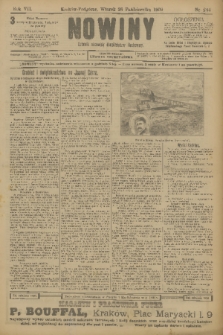 Nowiny : dziennik niezawisły demokratyczny illustrowany. R.7, 1909, nr 244