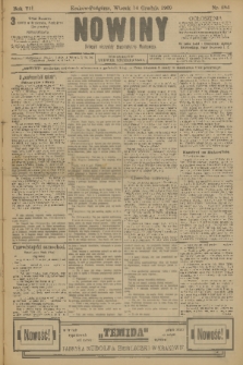 Nowiny : dziennik niezawisły demokratyczny illustrowany. R.7, 1909, nr 284