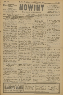 Nowiny : dziennik niezawisły demokratyczny illustrowany. R.7, 1909, nr 285