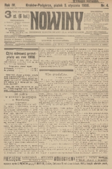 Nowiny : dziennik ilustrowany dla wszystkich. R.4, 1906, nr 4