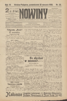 Nowiny : dziennik ilustrowany dla wszystkich. R.4, 1906, nr 20