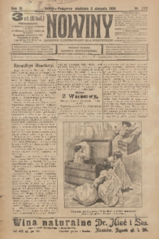 Nowiny : dziennik ilustrowany dla wszystkich. R.4, 1906, nr 212