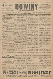 Nowiny : dziennik niezawisły demokratyczny illustrowany. R.5, 1907, nr 38