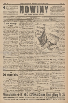 Nowiny : dziennik niezawisły demokratyczny illustrowany. R.5, 1907, nr 54