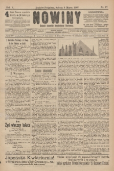 Nowiny : dziennik niezawisły demokratyczny illustrowany. R.5, 1907, nr 67