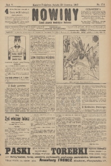 Nowiny : dziennik niezawisły demokratyczny illustrowany. R.5, 1907, nr 174