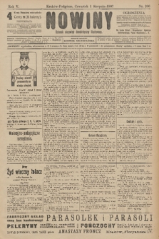 Nowiny : dziennik niezawisły demokratyczny illustrowany. R.5, 1907, nr 206