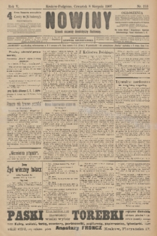 Nowiny : dziennik niezawisły demokratyczny illustrowany. R.5, 1907, nr 213