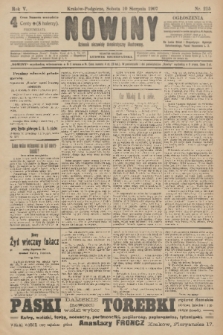 Nowiny : dziennik niezawisły demokratyczny illustrowany. R.5, 1907, nr 215