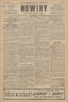 Nowiny : dziennik niezawisły demokratyczny illustrowany. R.8, 1910, nr 26