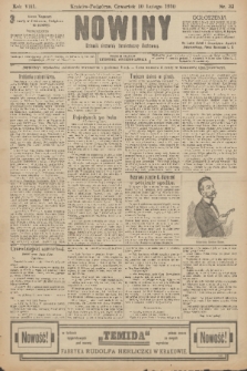Nowiny : dziennik niezawisły demokratyczny illustrowany. R.8, 1910, nr 33