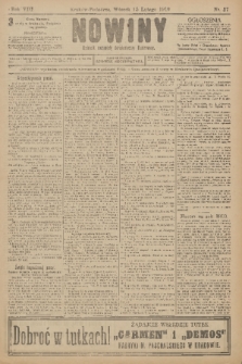 Nowiny : dziennik niezawisły demokratyczny illustrowany. R.8, 1910, nr 37