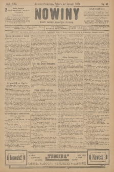 Nowiny : dziennik niezawisły demokratyczny illustrowany. R.8, 1910, nr 41