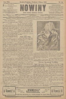 Nowiny : dziennik niezawisły demokratyczny illustrowany. R.8, 1910, nr 54