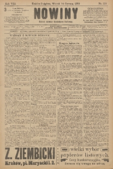 Nowiny : dziennik niezawisły demokratyczny illustrowany. R.8, 1910, nr 134