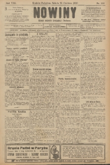 Nowiny : dziennik niezawisły demokratyczny illustrowany. R.8, 1910, nr 144