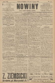 Nowiny : dziennik niezawisły demokratyczny illustrowany. R.8, 1910, nr 151