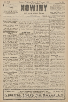 Nowiny : dziennik niezawisły demokratyczny illustrowany. R.8, 1910, nr 222