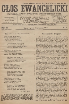 Głos Ewangelicki : pismo tygodniowe poświęcone sprawom Kościoła Ewangelicko-Augsburskiego w Polsce. R.3, 1922, № 4
