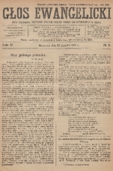 Głos Ewangelicki : pismo tygodniowe poświęcone sprawom Kościoła Ewangelicko-Augsburskiego w Polsce. R.3, 1922, № 5