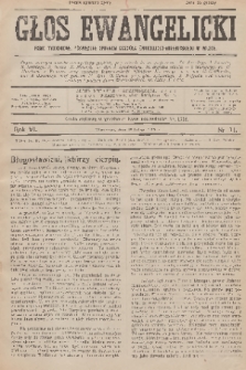 Głos Ewangelicki : pismo tygodniowe poświęcone sprawom Kościoła Ewangelicko-Augsburskiego w Polsce. R.6, 1925, nr 11