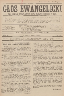 Głos Ewangelicki : pismo tygodniowe poświęcone sprawom Kościoła Ewangelicko-Augsburskiego w Polsce. R.6, 1925, nr 33