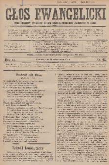 Głos Ewangelicki : pismo tygodniowe poświęcone sprawom Kościoła Ewangelicko-Augsburskiego w Polsce. R.6, 1925, nr 42