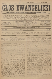 Głos Ewangelicki : pismo tygodniowe poświęcone sprawom Kościoła Ewangelicko-Augsburskiego w Polsce. R.7, 1926, nr 8