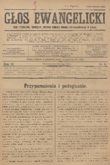 Głos Ewangelicki : pismo tygodniowe poświęcone sprawom Kościoła Ewangelicko-Augsburskiego w Polsce. R.7, 1926, nr 9