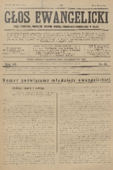 Głos Ewangelicki : pismo tygodniowe poświęcone sprawom Kościoła Ewangelicko-Augsburskiego w Polsce. R.7, 1926, nr 46