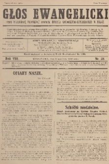 Głos Ewangelicki : pismo tygodniowe poświęcone sprawom Kościoła Ewangelicko-Augsburskiego w Polsce. R.8, 1927, nr 38