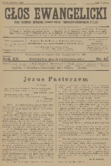 Głos Ewangelicki : pismo tygodniowe poświęcone sprawom Kościoła Ewangelicko-Augsburskiego w Polsce. R.12, 1931, nr 42