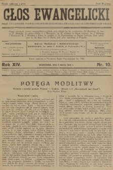 Głos Ewangelicki : pismo tygodniowe poświęcone sprawom Kościoła Ewangelicko-Augsburskiego w Polsce. R.14, 1933, nr 10